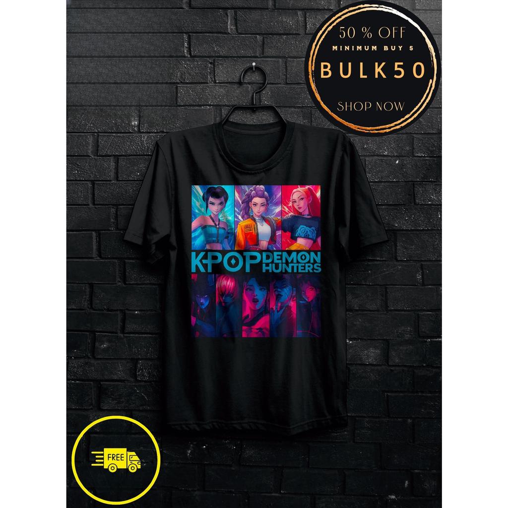 Anime K-Pop Demon Hunters T-shirt Harajuku O-neck Casual Shirt Gift Summer T-Shirt for Men Graphic Y2k Football T Shirts