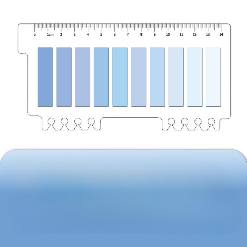 Solid Color Sticky Note Index Label Book Notebook Page Marker Paper Bookmark Tearable Waterproof Stationary Stickers