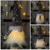 30cm Christmas Gnome Doll Elf with Led Night Light Christmas Decorations for Home Xmas Navidad 2025 New Year Children's Gifts