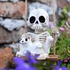 Swing Skull Resin Hanging Pendant Scary Hanging Decoration For Lawn Yard Decoration
