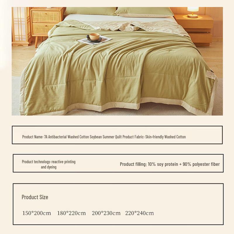 

Jeliya Macaron 7A Antibacterial Soybean Fiber Summer Quilt 150cm*200cm