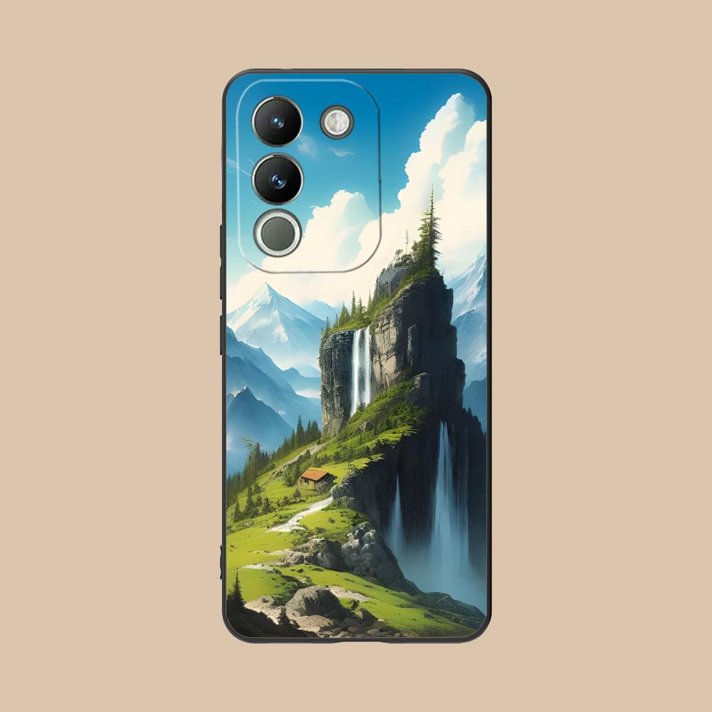 Mountain Forest Mobile Phone Case for VIVO V60 V50 V40 V30 V29 V27 V25 V23 Pro Lite 5G Colorful Printing Cover Smartphone Luxury