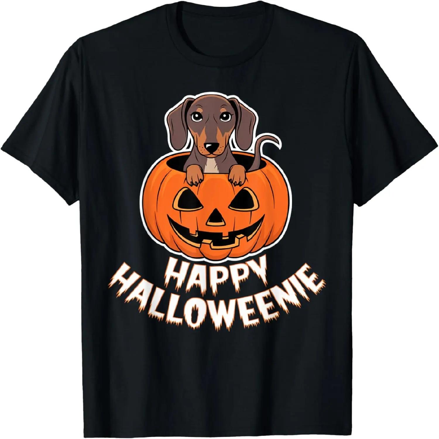Happy Halloweenie Dachshund Trick or Treat Dog T-Shirt XXXXXL разноцветный