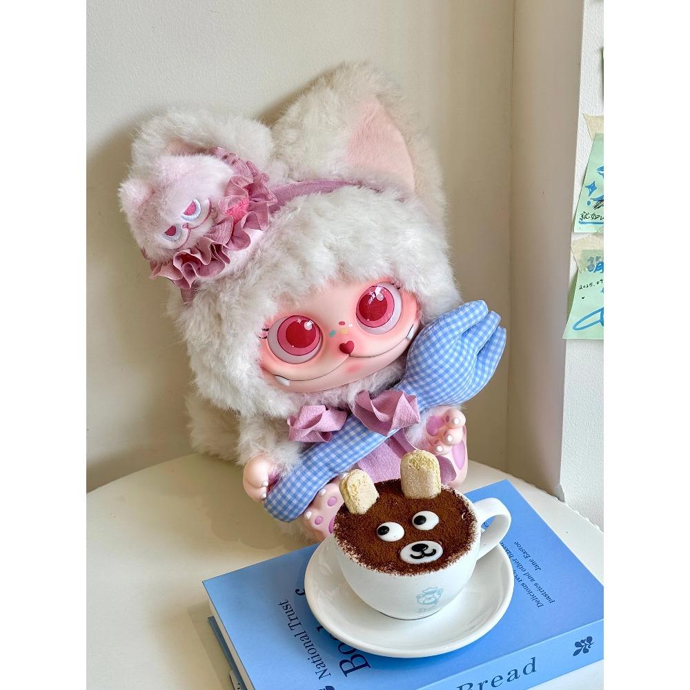 FUNCINATING Gismow Suikerpluis 400% Vinyl Gezicht Pluche Speelgoed Macaron Beperkte Editie Pop Cadeau