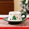 Shangqi Christmas Ceramic Mug with Saucer
