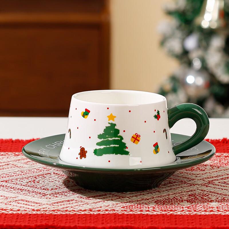 Shangqi Christmas Ceramic Mug with Saucer