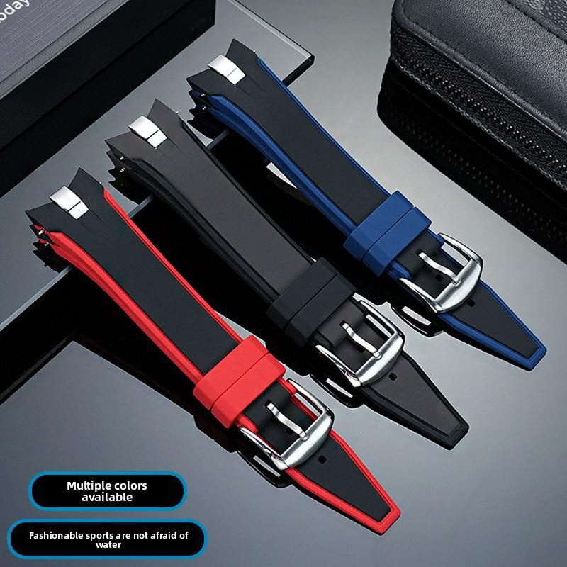 21mm Gebogenes Gummiarmband für Seiko SPORTURA Serie SNAE93J1 SPC089 Armband Sport Wasserdichtes Silikon-Uhrenarmband Zubehör