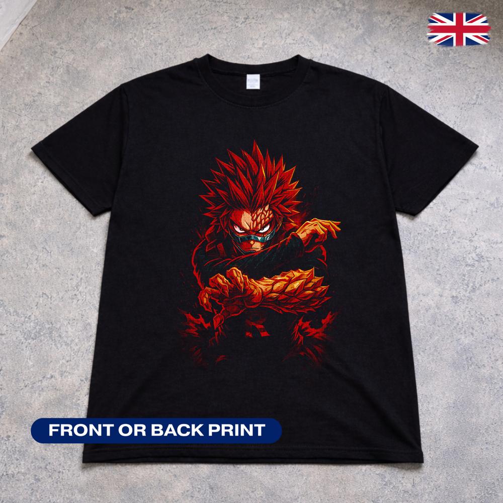 My Hero Academia Kirishima Red Riot T Shirt Anime BNHA Hero Tee Adults Kids 2XL