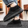 Men's casual snow boots Classic retro design style Outdoor street walking Daily office youth adult warm shoes Black Brown shoes
