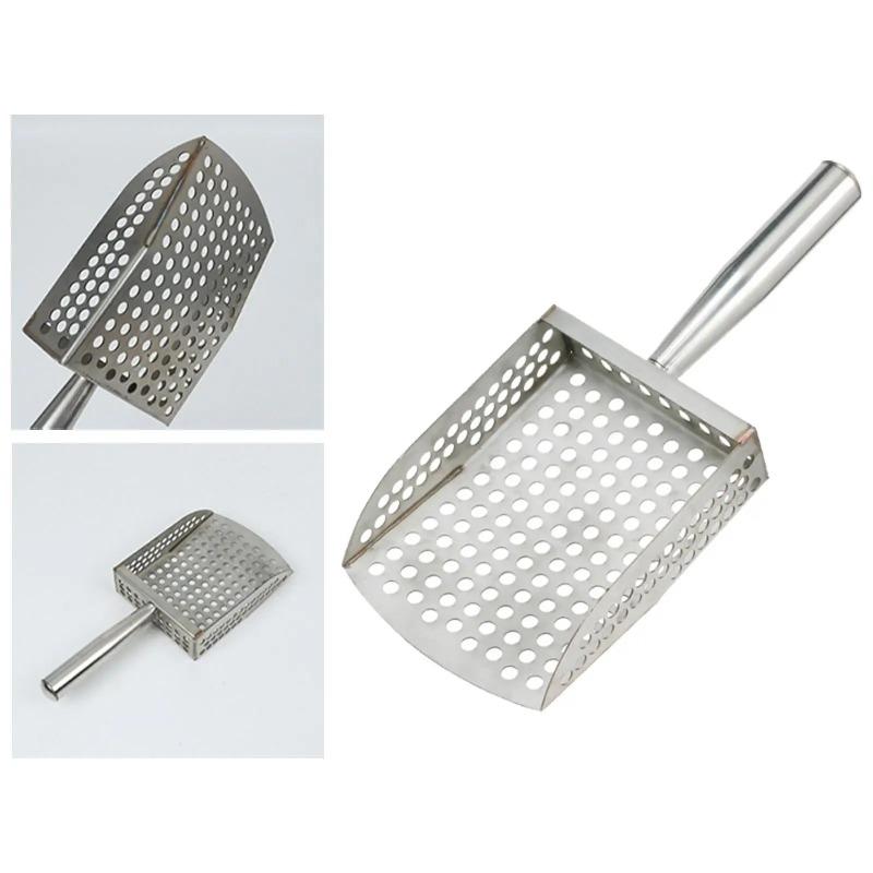 Sand Scoop Handheld Comfortable Handle Digging Sieve Sand Sifter Shovel Metal for Metal Detecting Beach Underwater Seaside Clams