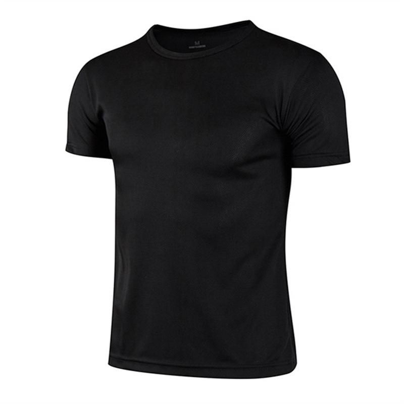 

Men s Breathable Quick-Dry Short-Sleeve Running and Fitness Tee Medium чорний