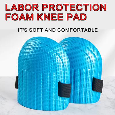 1 Pair Non-Slip Work Knee Pads for Men and Women with Thick Soft Foam Padding, Strong Straps and with Easy-Fix Clips