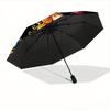1pc Moon Witch Durable Cartoon Folding Umbrella, Portable 3-Fold Compact Umbrella for Men and Women, Suitable for Travel or Daily Use.D058