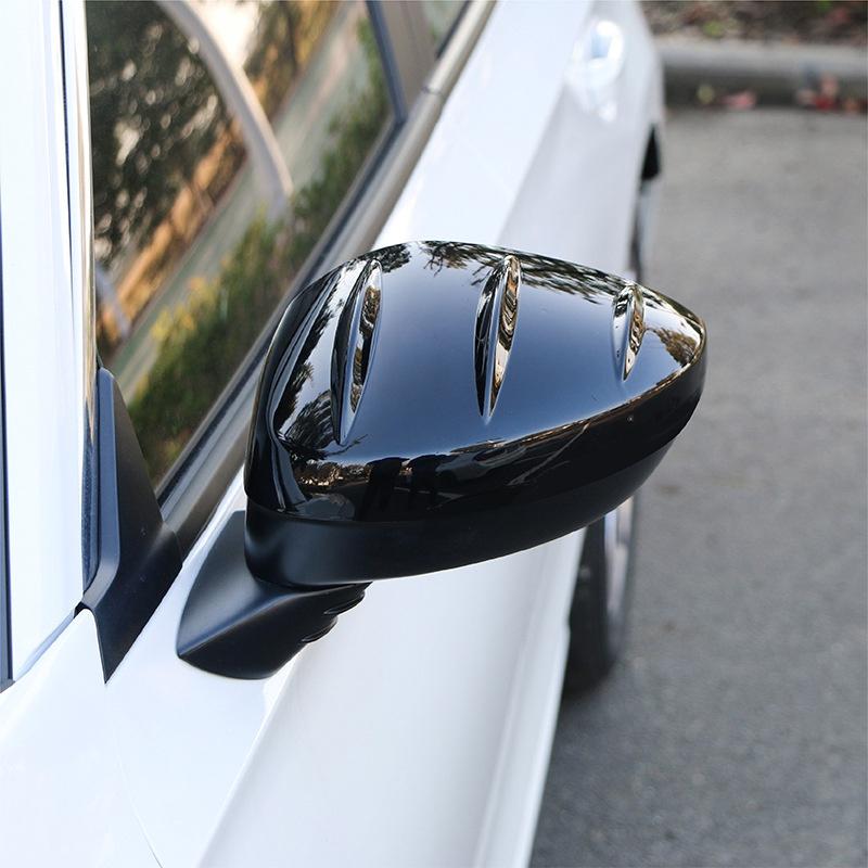 1 par de capa de espelho retrovisor de carro preto brilhante com fita adesiva para Honda Civic 11ª geração 2022-up