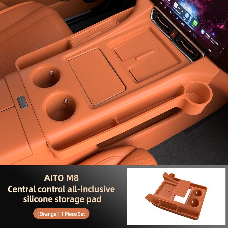 For Aito M8 5/6seat 2025 2026 Central Control Panel Protect Storage Center Armrest Hidden Box Cup Holder Organizer Interior