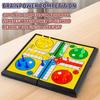 Gioco da Tavolo Ludo Internazionale per Bambini: Scacchiera Pieghevole Portatile, Giocattolo Educativo, Gioco da Tavolo per Feste per Studenti delle Elementari