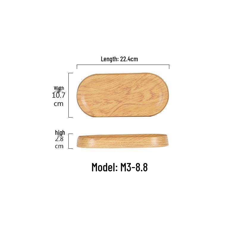 Qianxing Melamine Wood Grain Serving Plates