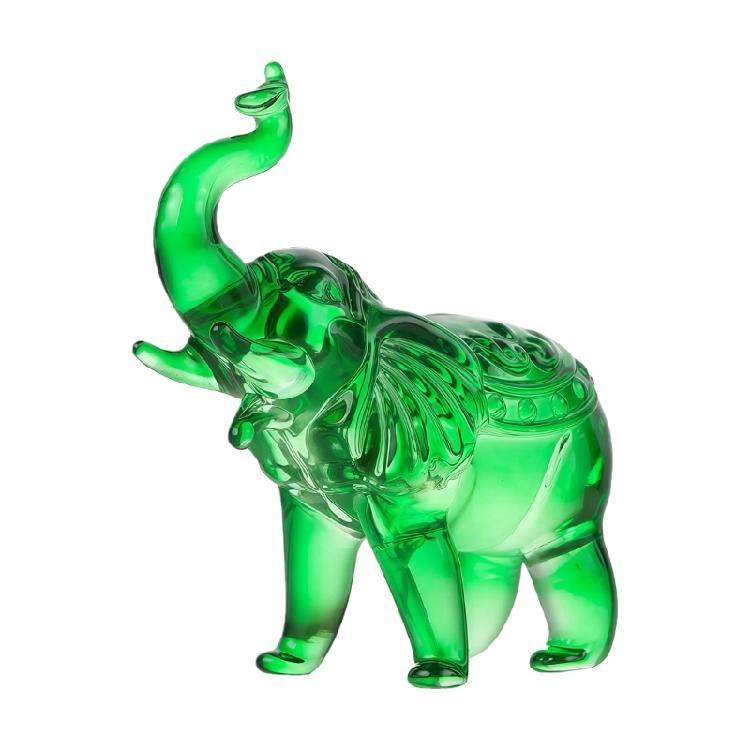 Crystal Elephant Statues Glass Elephant Figurines Collectibles Animal Sculpture Lucky Feng Shui Ornament Home Decors