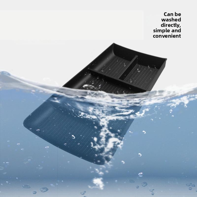 Car Center Console Armrest Storage Box Car Central Lower Layer Tray TPE Organizer Accessories Tidying For MGS5 EV For ES34 25-27