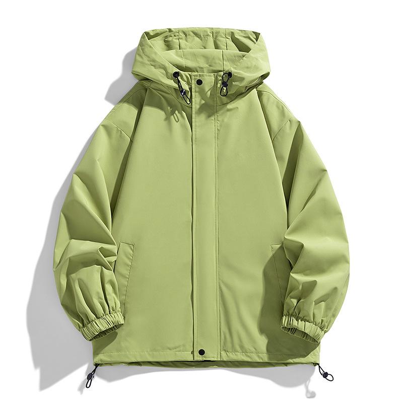American Solid Color Jacket for Men's Spring New Trendy Loose Versatile Sports Jacket