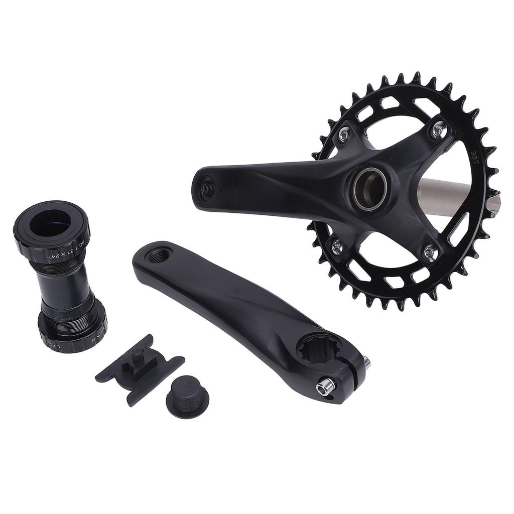Children Hollow Integrated Crankset Aluminum Alloy BCD104mm 36T Children Crankset for BB68 Threaded