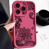 Sexy Charm Schwarze Spitze Pfingstrosenmuster Für iPhone 17 16 15 14 13 Pro Max 7 Plus Air XR MINI Handyhülle Sturzschutz Abdeckung Einfarbige