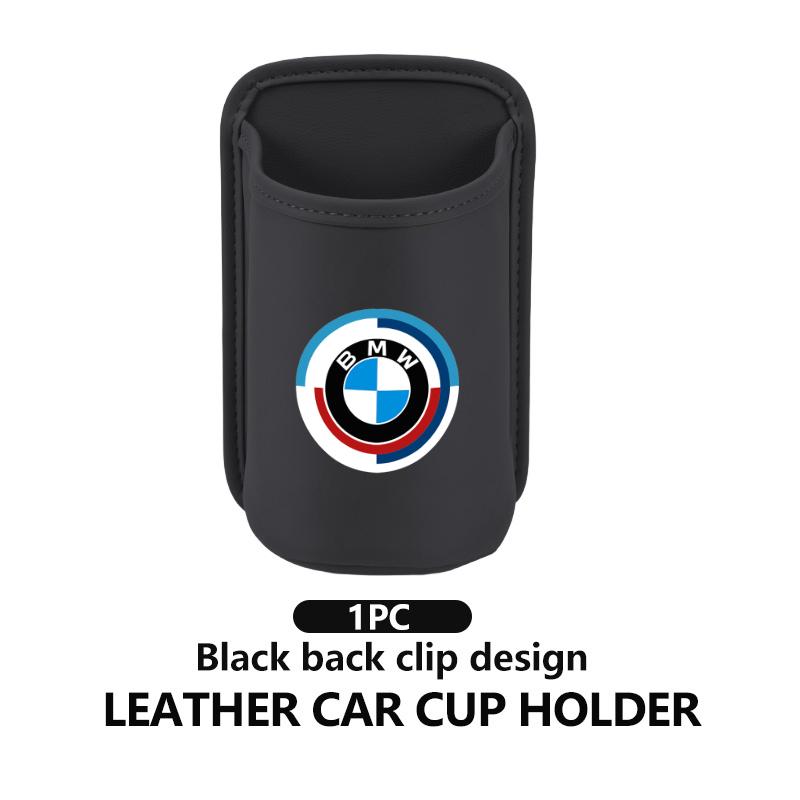 Leather Car Seat Cup Holder Hang Drink Storage Box Accessorie For BMW X1 X3 E39 E46 E30 E36 E87 E60 E90 F26 G02 E70 F15 E53 G05 wzdr27