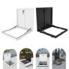23.6*23.6in Aluminum Alloy Roof Hatch,White/Black Square Roof Access Hatch for Residential Buildings,Warehouses