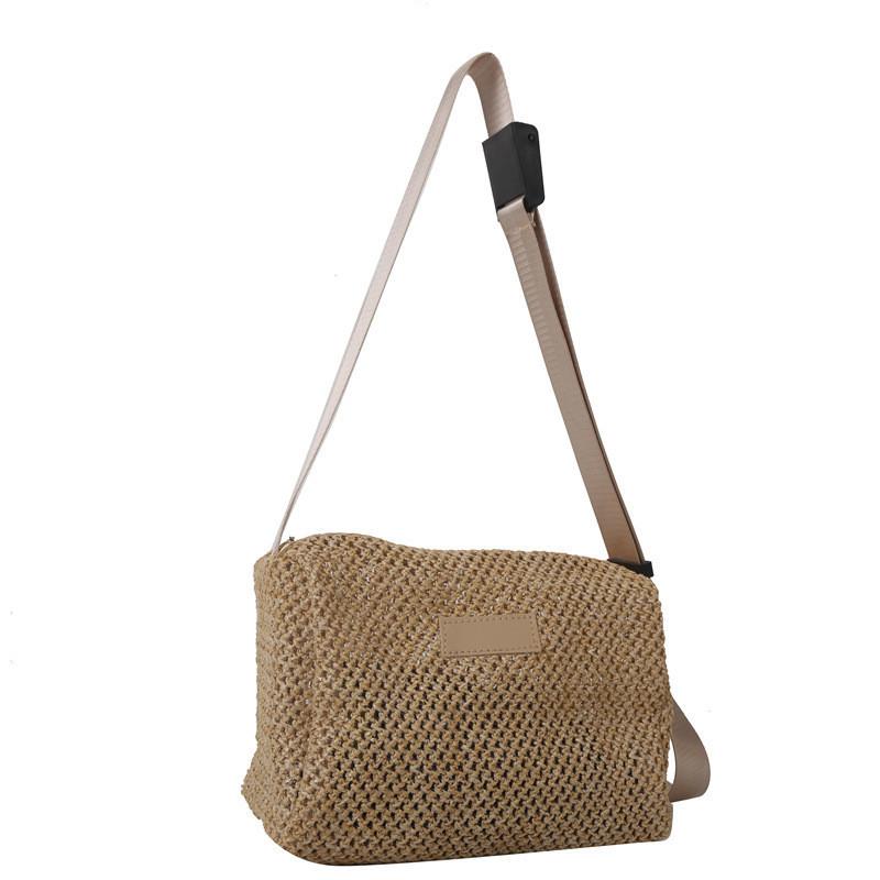 Versatile Medium Sized Woven Handbag Ideal For Daily Outfits And Stylish Vacations
