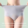 Plus Size Ladies Summer Thin Ice Silk Belly Lift Hip Breathable Antibacterial No Trace High Waist Briefs