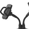 360° Rotatable Cup Holder Phone Mount Flexible Gooseneck for Two Phones Automotive Accessories