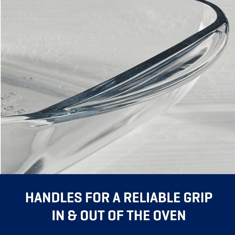 3 Piece Glass Baking Dish Set Tempered Oven Safe Bakeware Casserole Dish Microwave Dishwasher Safe Durable Kitchen Essentials