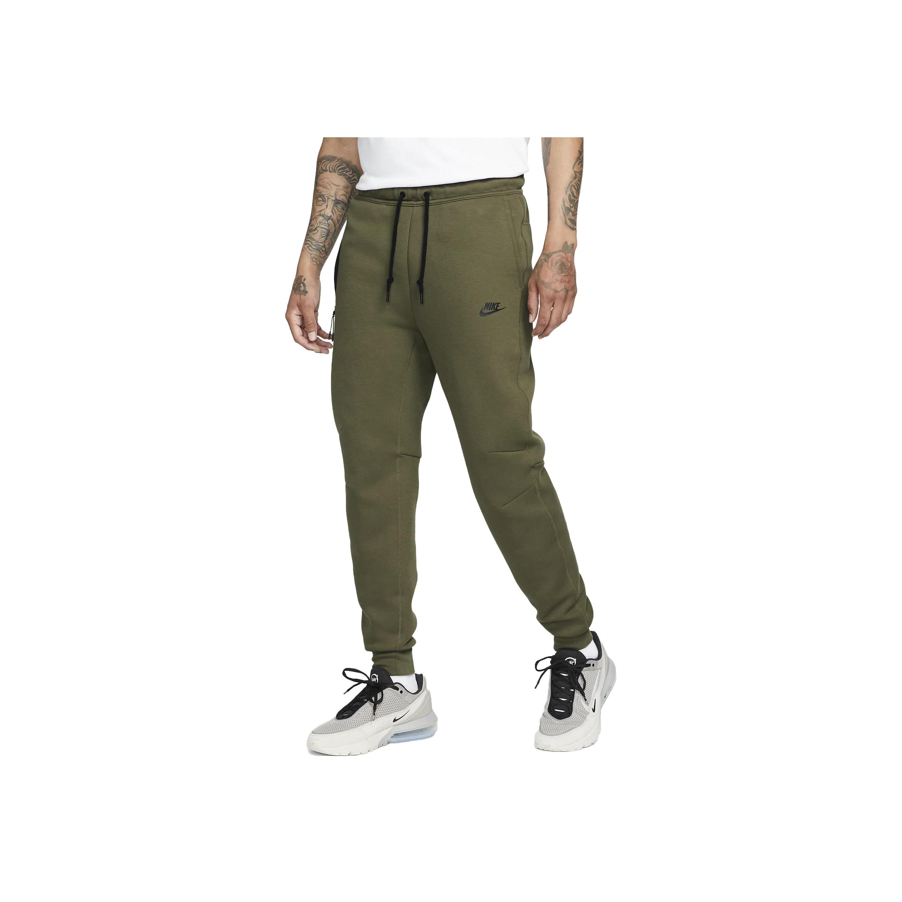 Nike Men s Sportswear Tech Fleece Slim Fit Joggers  Medium Olive/Black  (FB8002-222) XXL