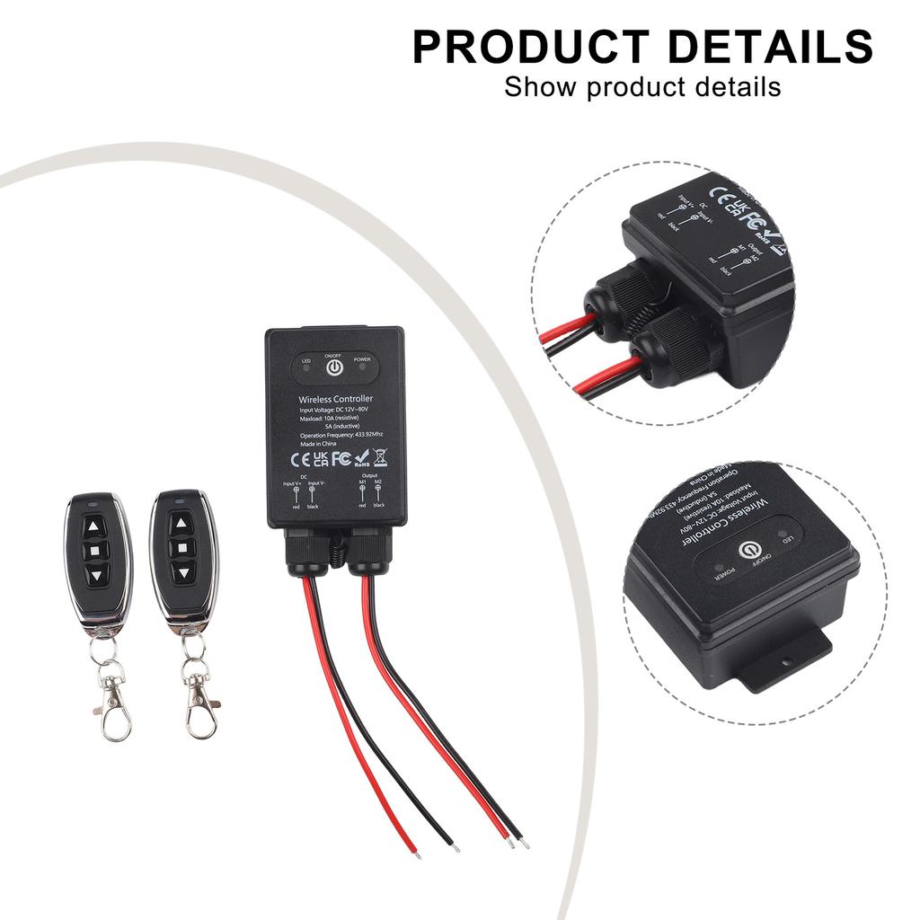 For Damp Environments 92*56mm 12V Relay Switch High Power Relay For Appliances High Power Load IP65 Waterproof