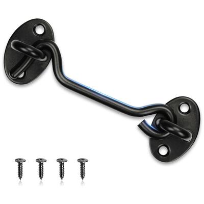 Door Latch, Door Lock Latch, Gate Latch, Barn Door Lock, Hook and Eye Latch Best for Window, Bedroom,Sliding Door, 4Inch,Door Lock