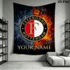 Custom Feyenoord Wall Hanging Printed Fabric Blanket Decorative Tapestries for Bedroom Living Room Home Decor