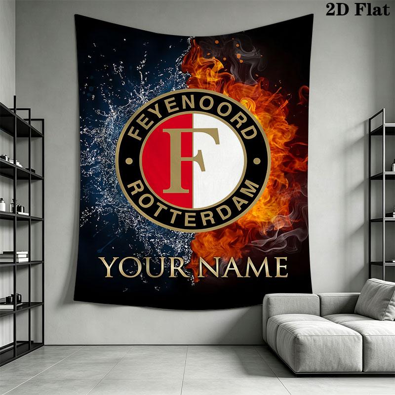 Custom Feyenoord Wall Hanging Printed Fabric Blanket Decorative Tapestries for Bedroom Living Room Home Decor