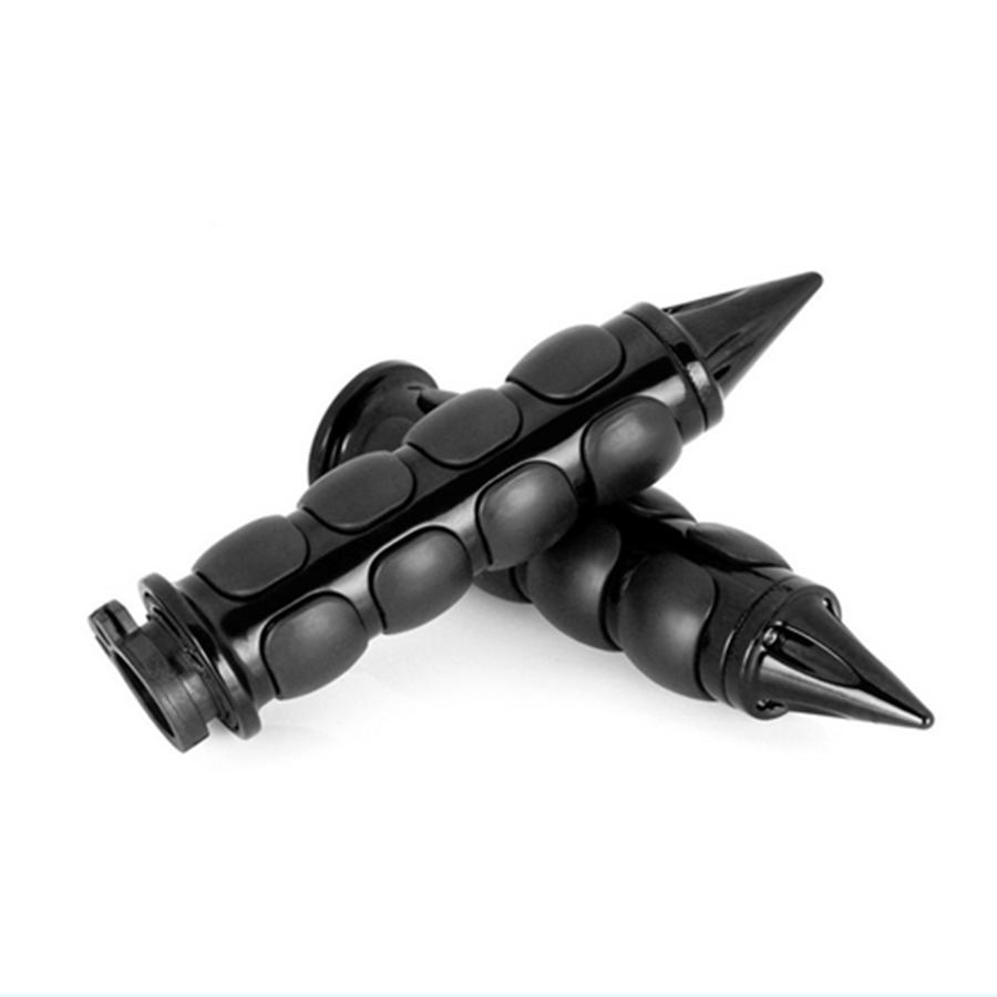 Pair 1" 25mm Universal Aluminum & Rubber Motorcycle Custom Handle Bar Hand Grips Throttle