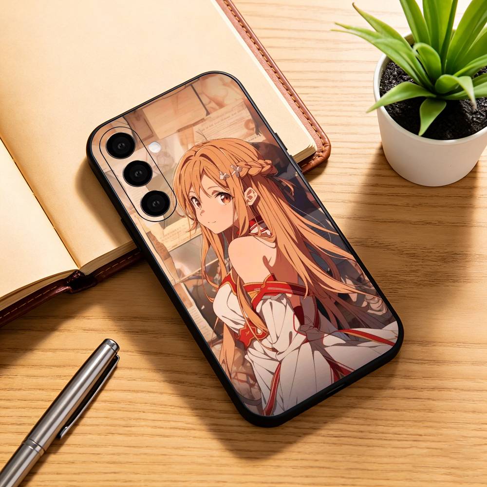 Asuna Yuuki Anime Phone Case For Samsung Galaxy A73,A72,A71,A70,A53,A52,A51,Others Soft Black Cover Samsung a21