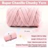 Multi-color Chunky Yarn 2.5cm Bulky Yarn No-Tool Knitting Jumbo Yarns  Pet Beds