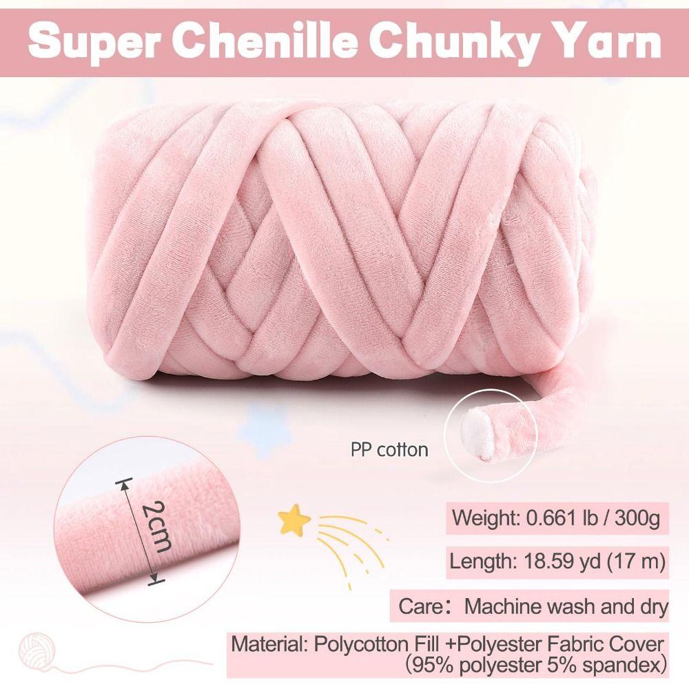 Multi-color Chunky Yarn 2.5cm Bulky Yarn No-Tool Knitting Jumbo Yarns Pet Beds