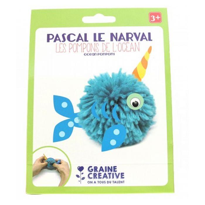 Kit Pompon - Narval - pour enfants dès 3 ans - Couleur principale: Vert