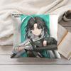 Jianxin Wuthering Waves Cushion Cover Silky Short Plush Invisible Zipper Dustproof Sofa Pillow Case For Home Decor
