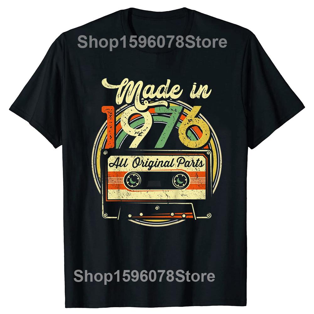 

48 років 1976 Чоловіки Жінки 48-й День народження Футболка Футболки для чоловіків Гік Топи Футболки Смішний дизайн Бавовна Короткий рукав Повсякденний S