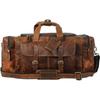 Leather Duffel Bag 24 Inch U Zip Holdall Travel Sports Duffle Weekend Gym Sports