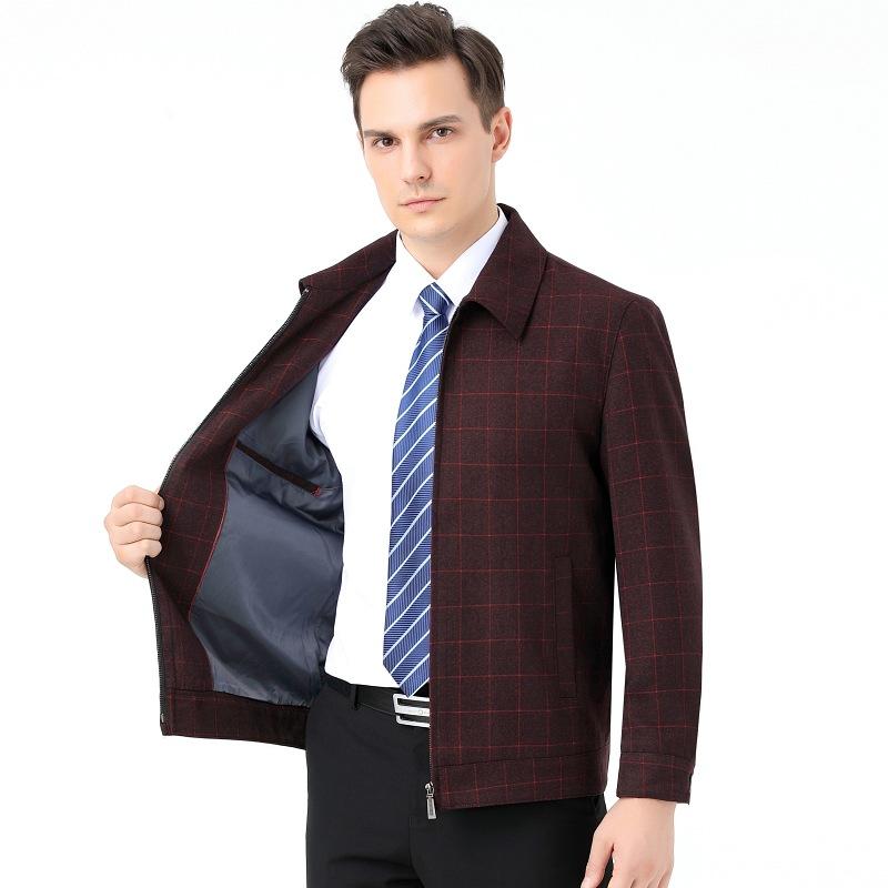 Men's Executive Jacket, Male Leader, Young Cadre, Civil Servant, Ministerial Level, Middle-aged Men's Spring and Autumn Lapel Jacket