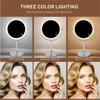 8inch 10x Magnifying Led Makeup Mirror With 3 Color Light Touch Switch Double Side Usb Charging Desktop Vanity Cosmetic Mirror