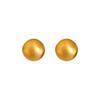 Silver needle brushed geometric round earrings women's European and American simple temperament versatile stud earrings niche high-end earrings