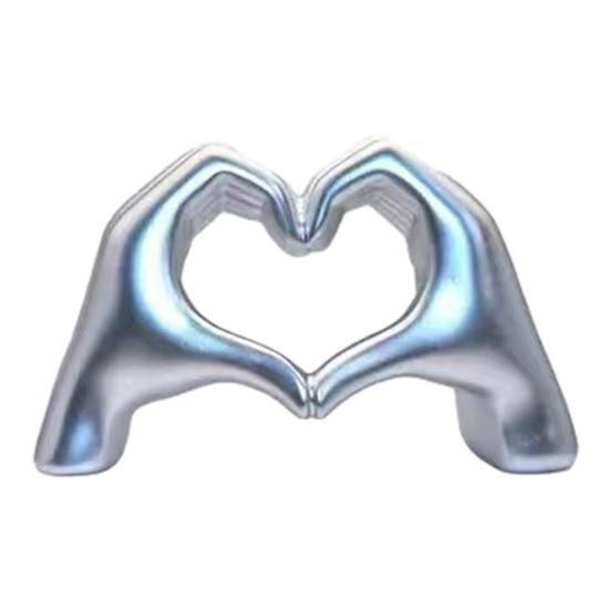 Valentinstag Herz Handornament Herzform Geste Harzstatue Skulptur Heim Büro Hochzeitsparty Romantische Dekoration