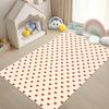 Pastel Pink Abstract Line Colorful Heart Area Rug Non Slip Soft Cute Floor Mat Minimalist Kawaii Carpet For Bedroom Living Room